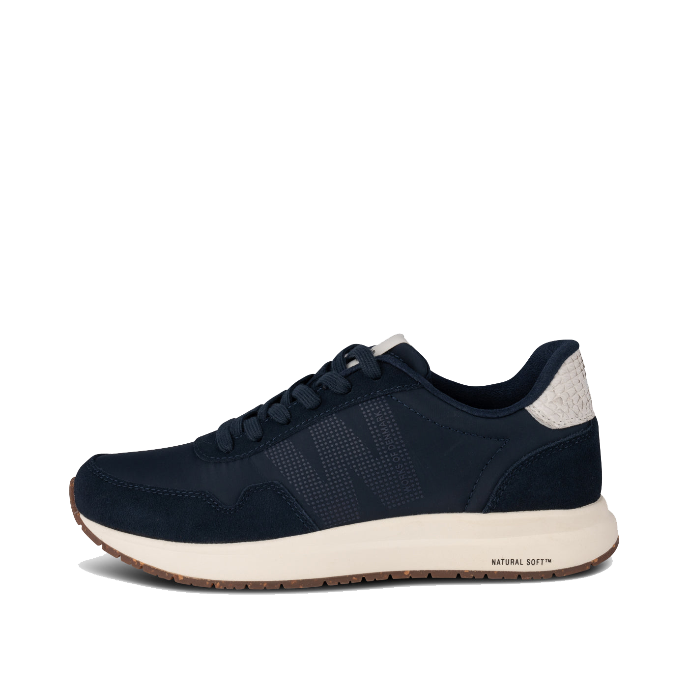 Woden Nora Natural Soft Sneakers, Navy