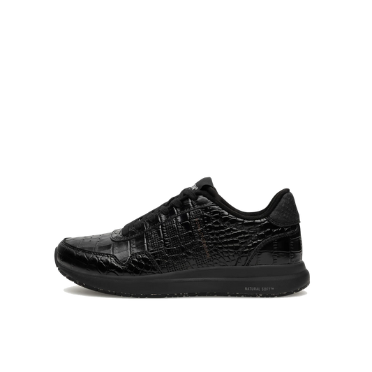 Woden Nora Natural Soft Croco, Black