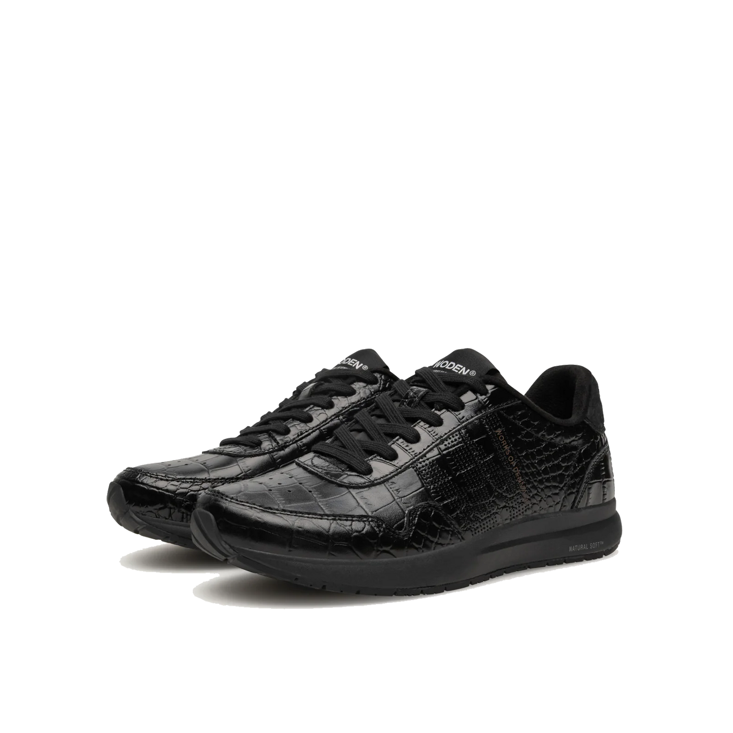 Woden Nora Natural Soft Croco, Black