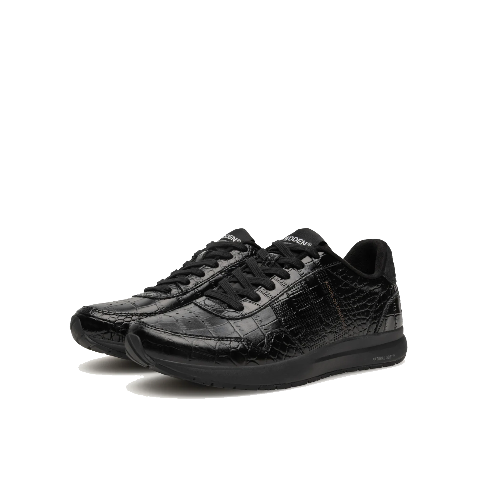 Woden Nora Natural Soft Croco, Black