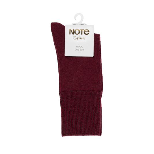 Note woman fine wool comfort top, Burgundy