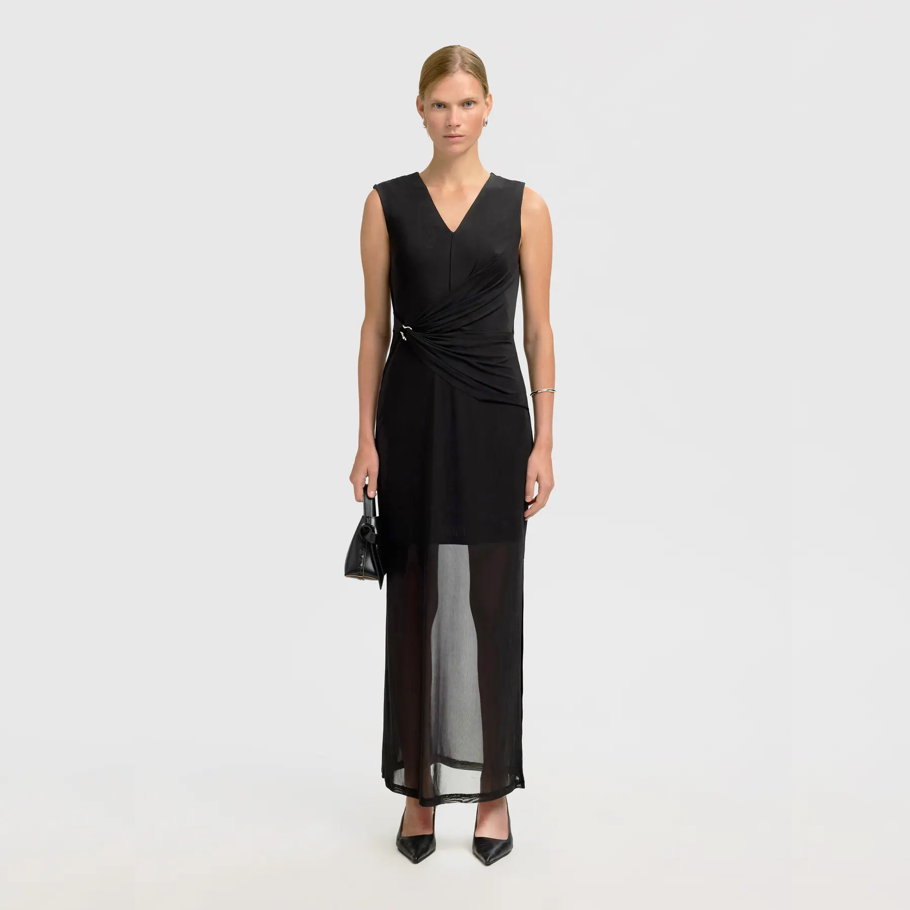 Selected Olga Slim Ankle Dress, Black