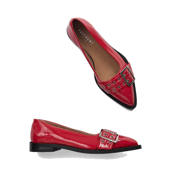 Pavement Saso Low, Red Patent