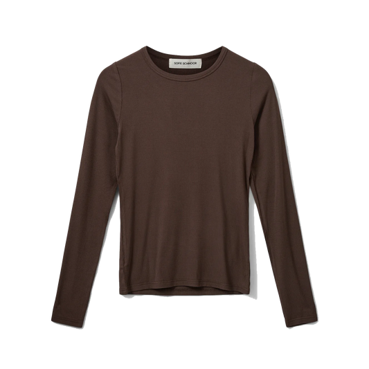 Sofie Schnoor Petricia T-shirt long sleeve, Brown Fudge