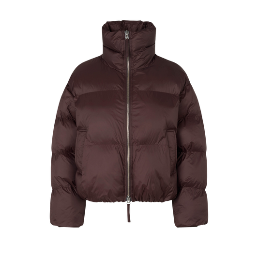 Second Female Riya Puffer Jacket, Chocolate Plum