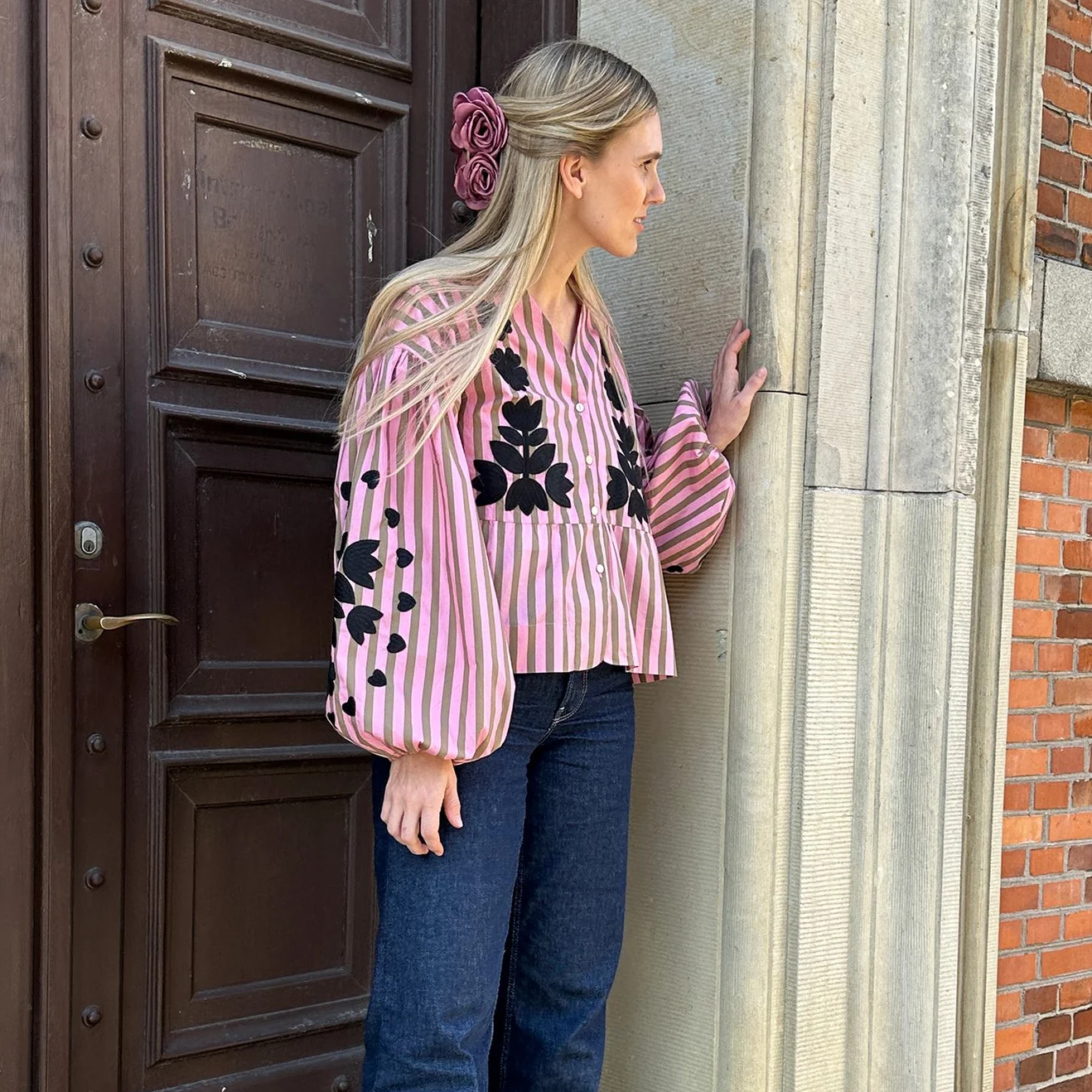 Sissel Edelbo Rikke Top, Pink Stripes