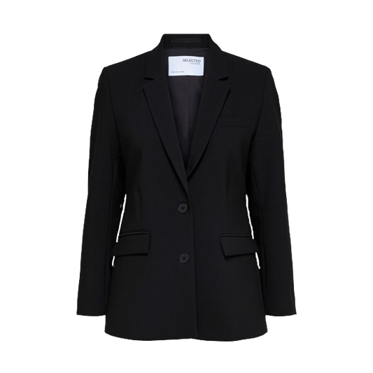 Selected Rita Classic blazer, Black