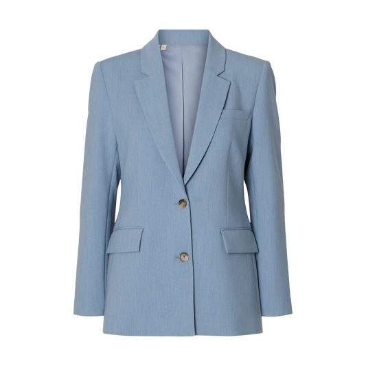 Selected Rita Classic blazer, Dusty Blue/Melange