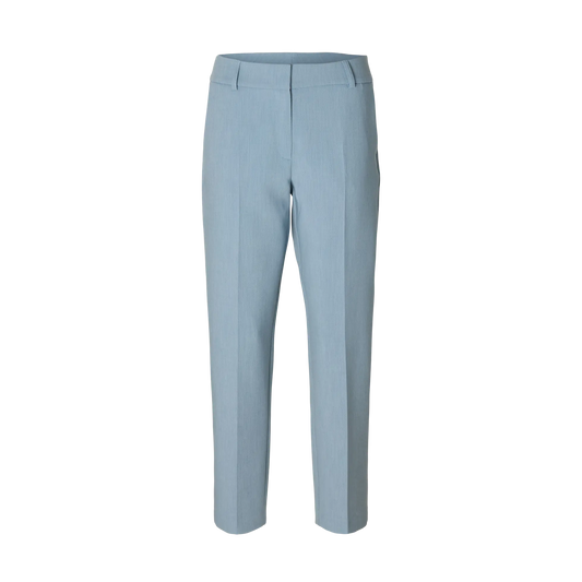 Selected Rita MW Cropped Pant, Dusty Blue Melange