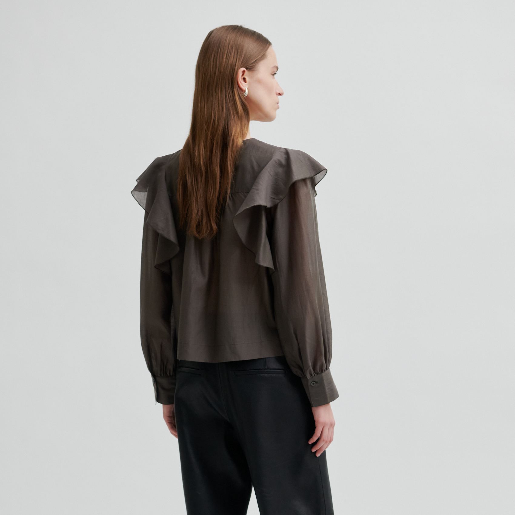 Second Female Dream Ruffle Blouse, Wren