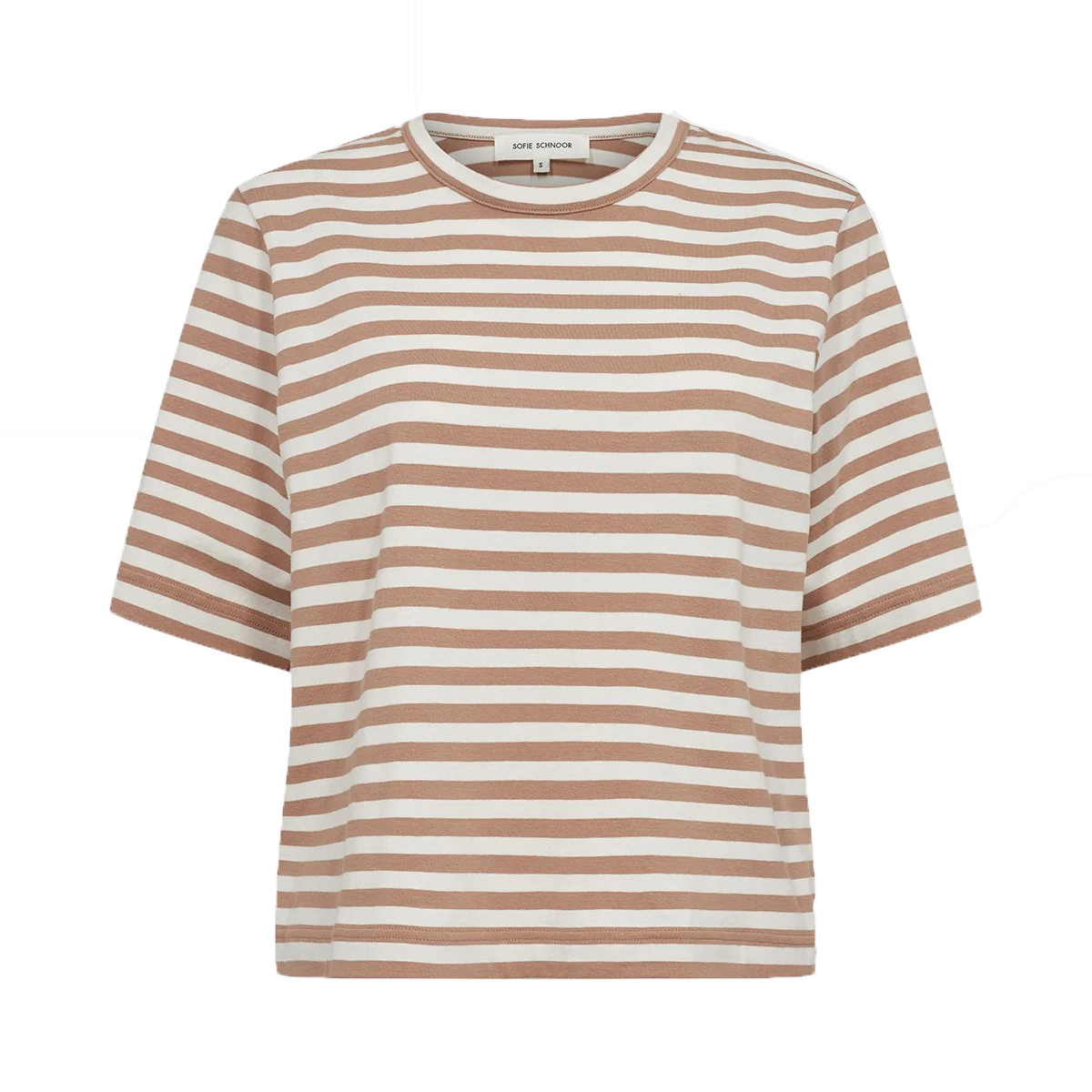 Sofie Schnoor S242325 T-shirt, Light Brown Striped