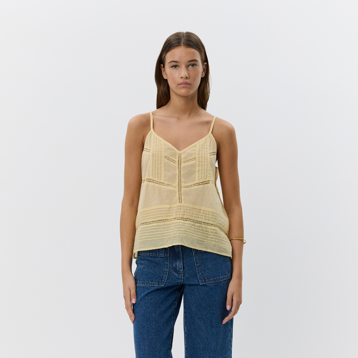 Sofie Schnoor s252111 Adeliesw Top, Yellow