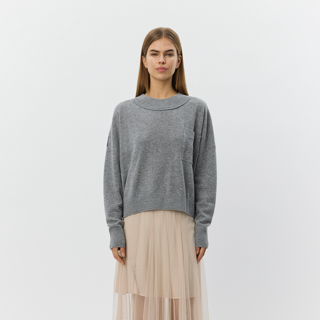 Sofie Schnoor Portia Knit Sweater, Grey Melange