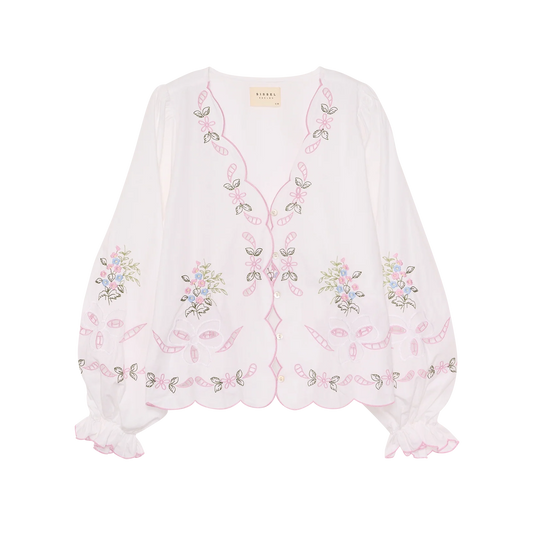 Sissel Edelbo Sada Top, White Pastel