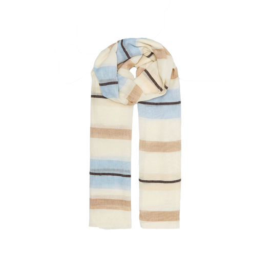 Beck Söndergaard Stripeana Cowea Scarf, Birch White
