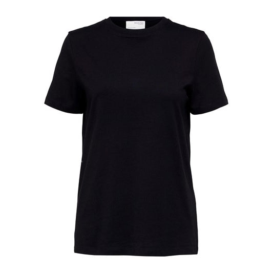 Selected Myessential O-Neck Tee, Black