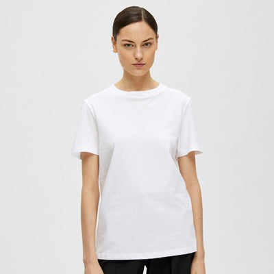 Selected Myessential O-Neck Tee, White