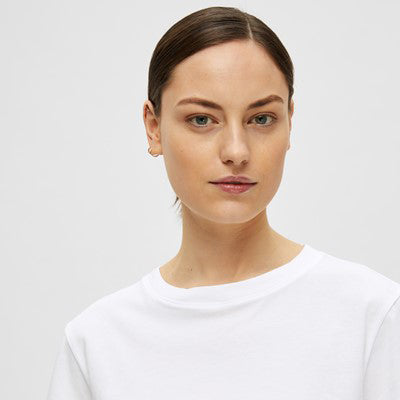 Selected Myessential O-Neck Tee, White