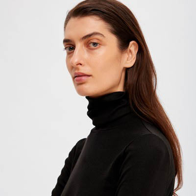 Selected Winona Roll Neck, Sort