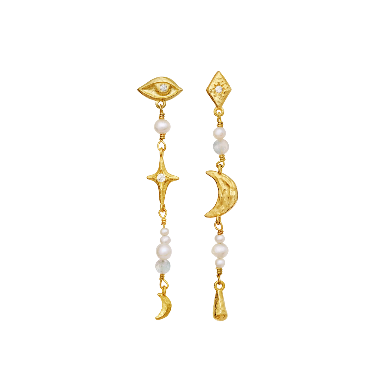 Maanesten 10033A Sissone Earrings, Forgyldt