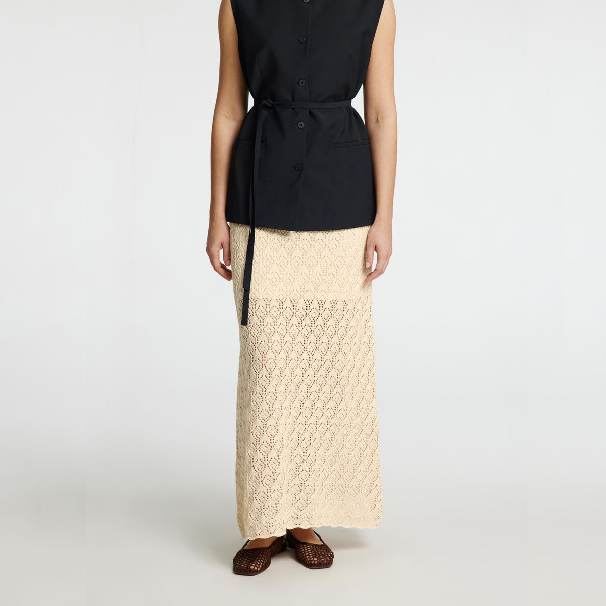 Selected Niva Knit Skirt, Birch