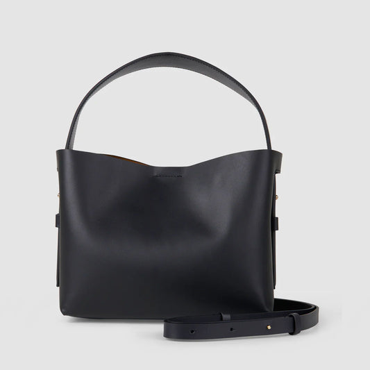 Second Female Leata Leather Bag, Black
