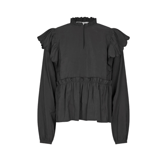 Second Female Terra Frill Blouse, Black