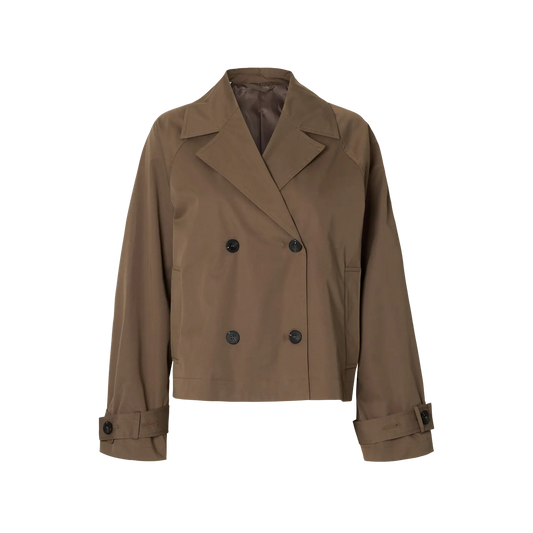 Selected New Cilo Short Trenchcoat, Chocolate Chip