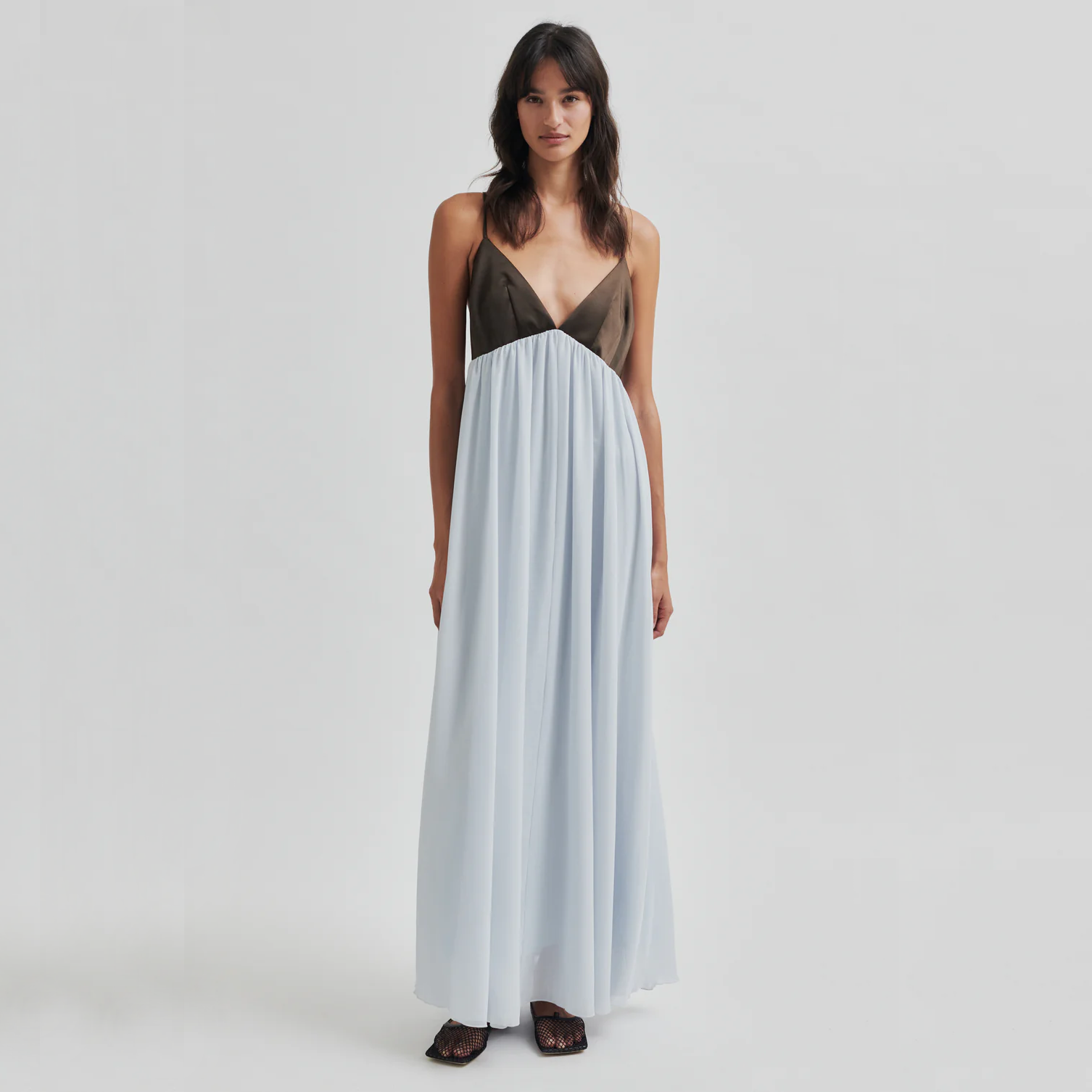 Second Female Veroma Strap Dress, Gray Dawn