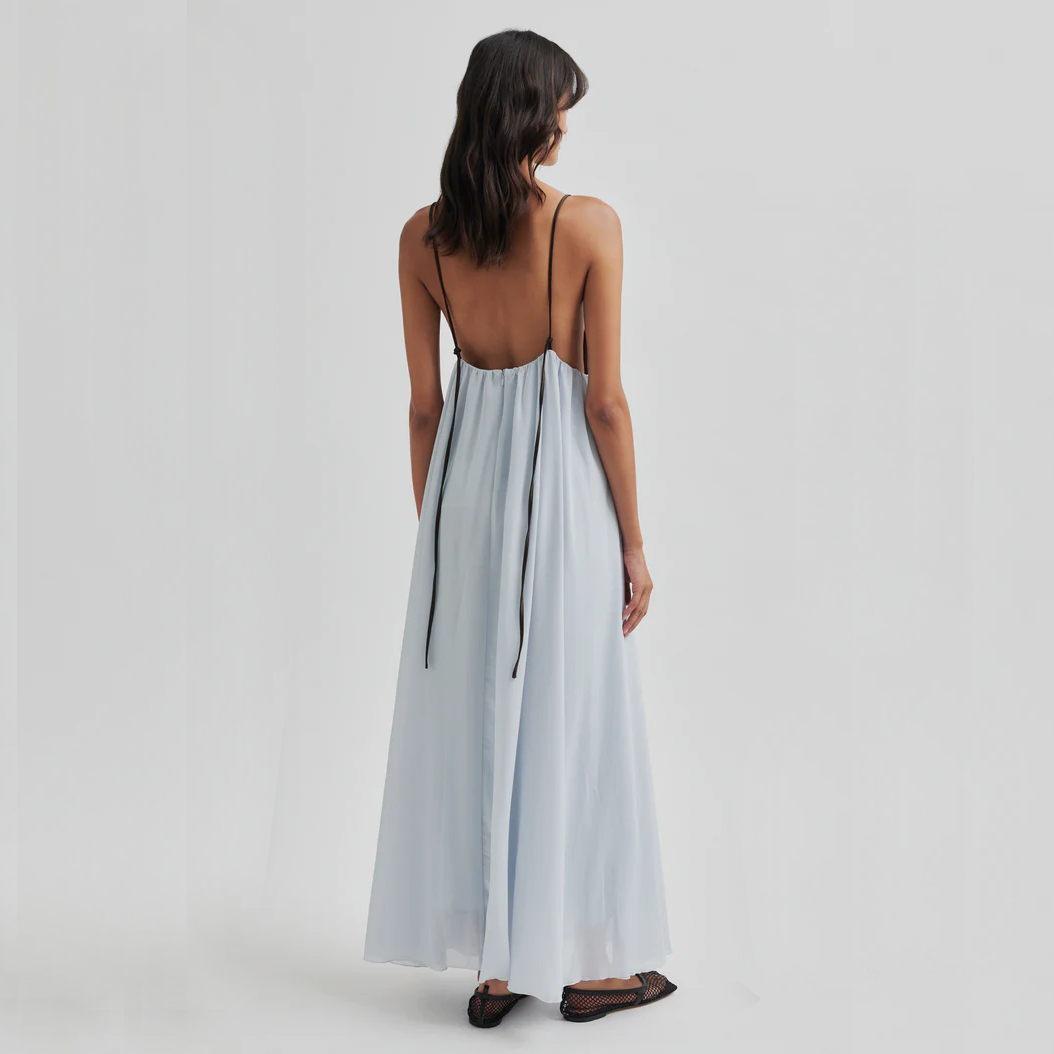 Second Female Veroma Strap Dress, Gray Dawn