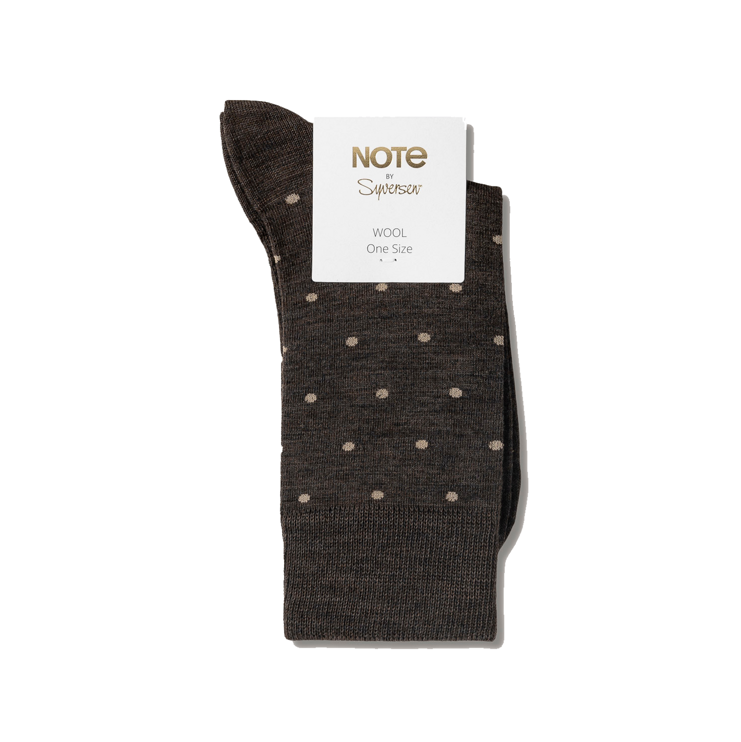 Note woman fine wool dots, Brown