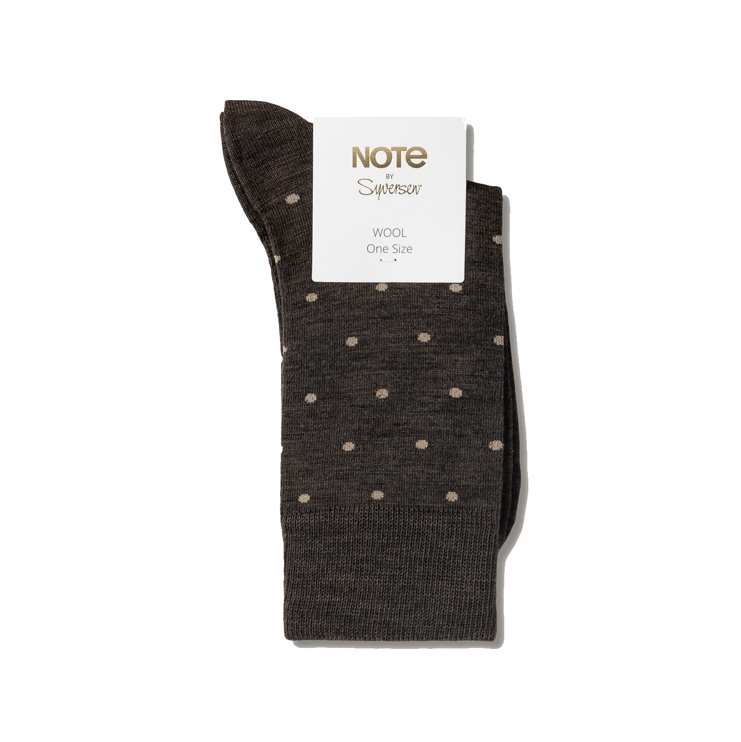 Note woman fine wool dots, Brown