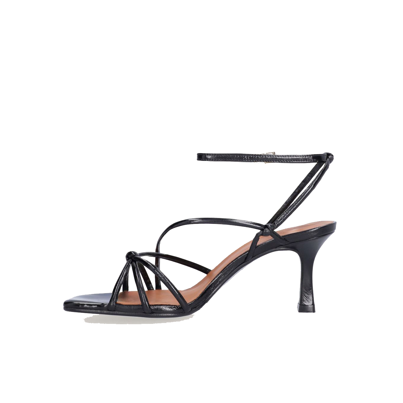 Billi Bi 8171 Håndlavet Sandal på hæl, Black nappa