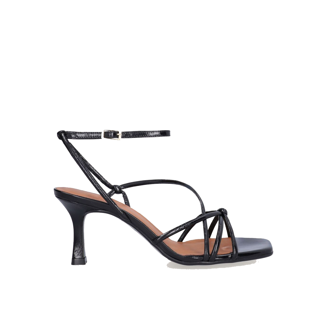 Billi Bi 8171 Håndlavet Sandal på hæl, Black nappa