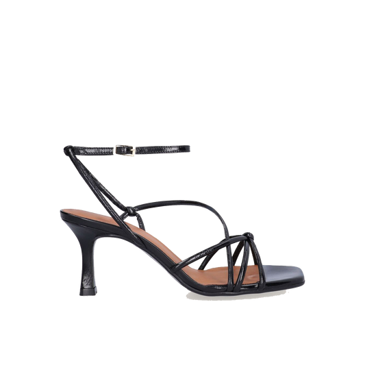Billi Bi 8171 Håndlavet Sandal på hæl, Black nappa