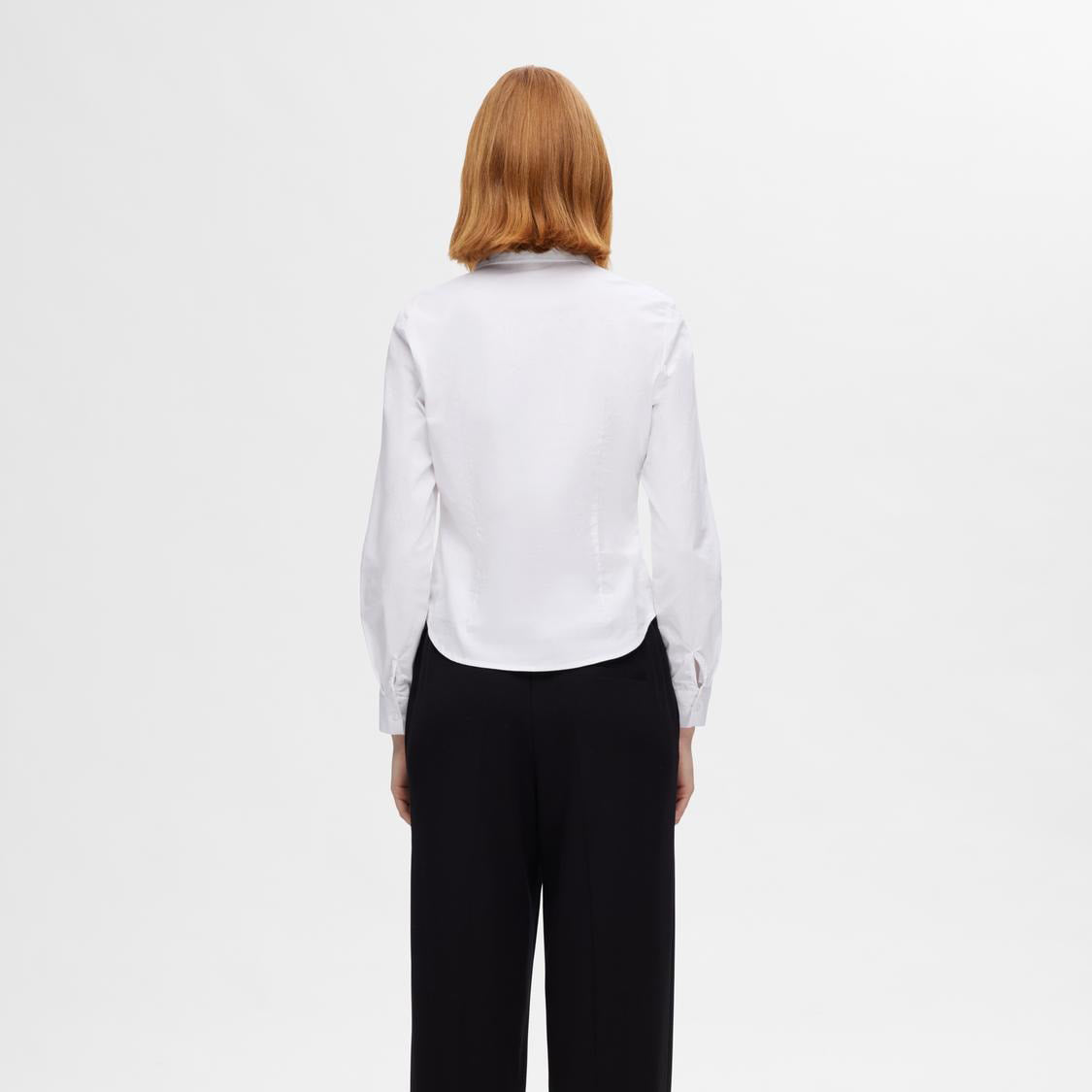 Selected Amira Fitted Shirt, White