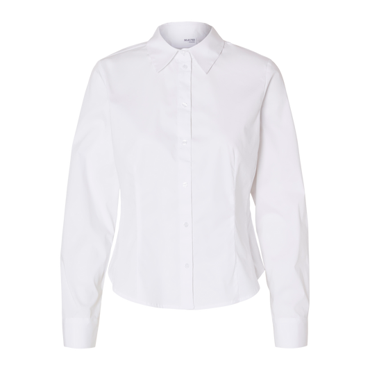 Selected Amira Fitted Shirt, White