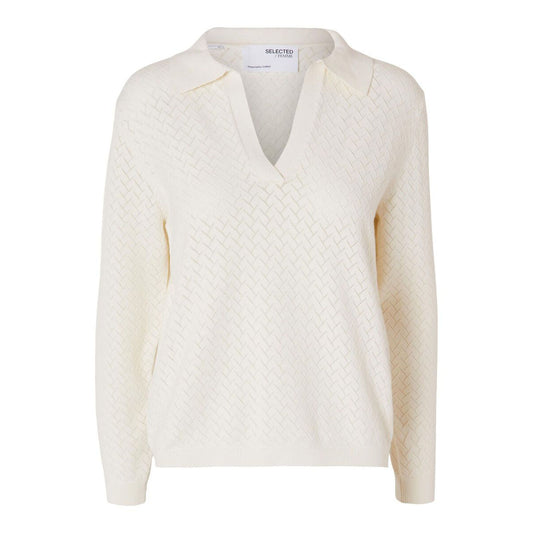 Selected Long-Sleeved Knitted Pullover, Birch