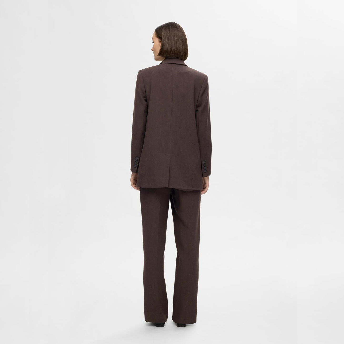 Selected Rita relaxed blazer, Coffee Bean Melange