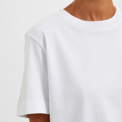 Selected T-shirt Boxy, White