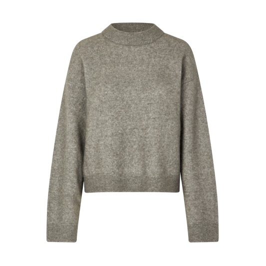 Second Female Brook Knit Drop Shoulder, Charcoal Gray