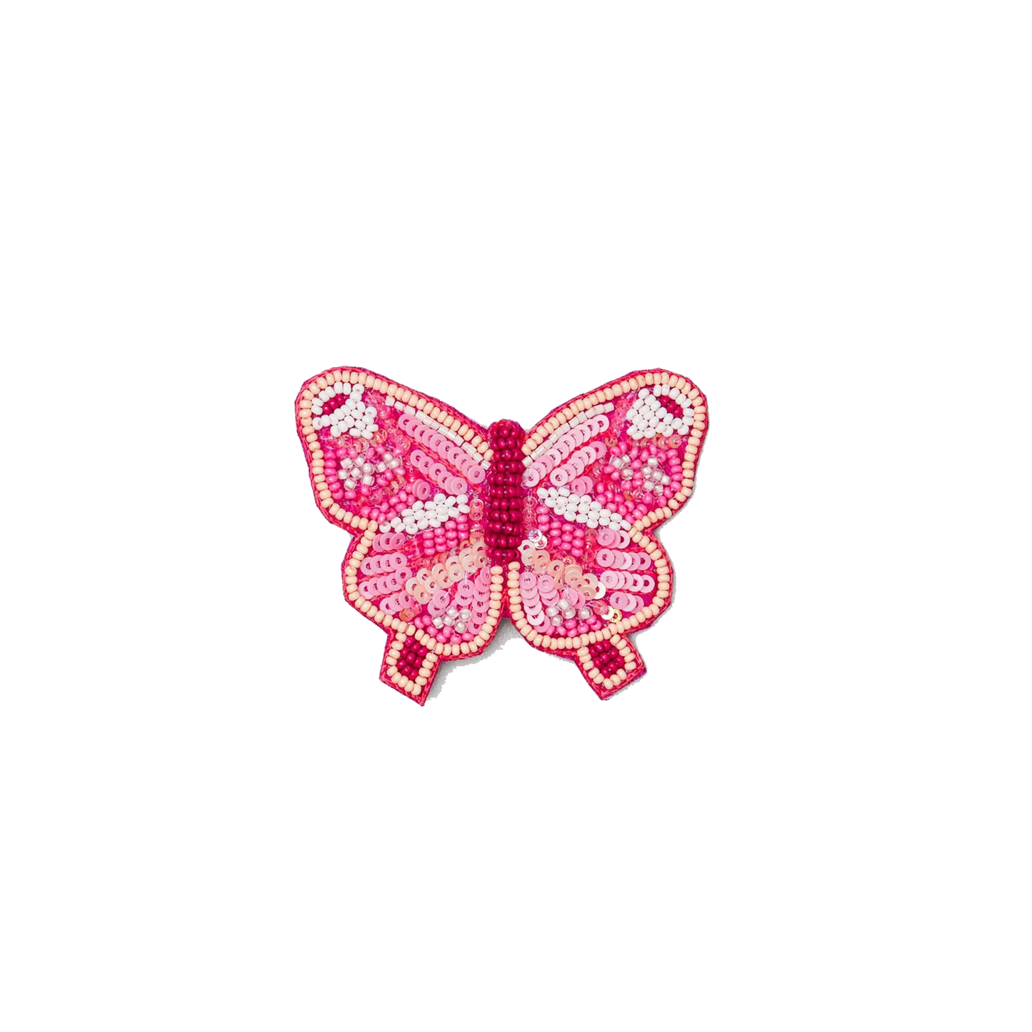 Beck Söndergaard Butterfly Beaded Clip, Hot Pink