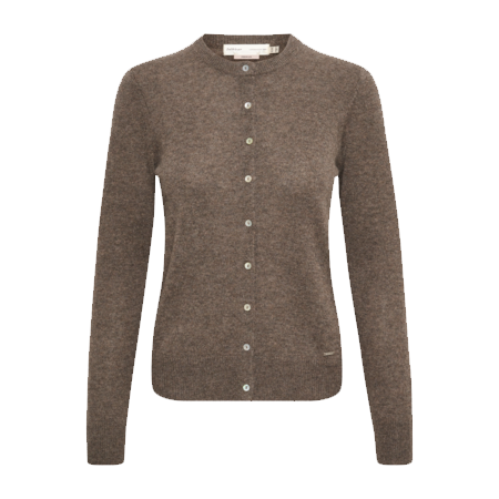 In Wear Lukka Cashmere Cardigan, Brown Melange