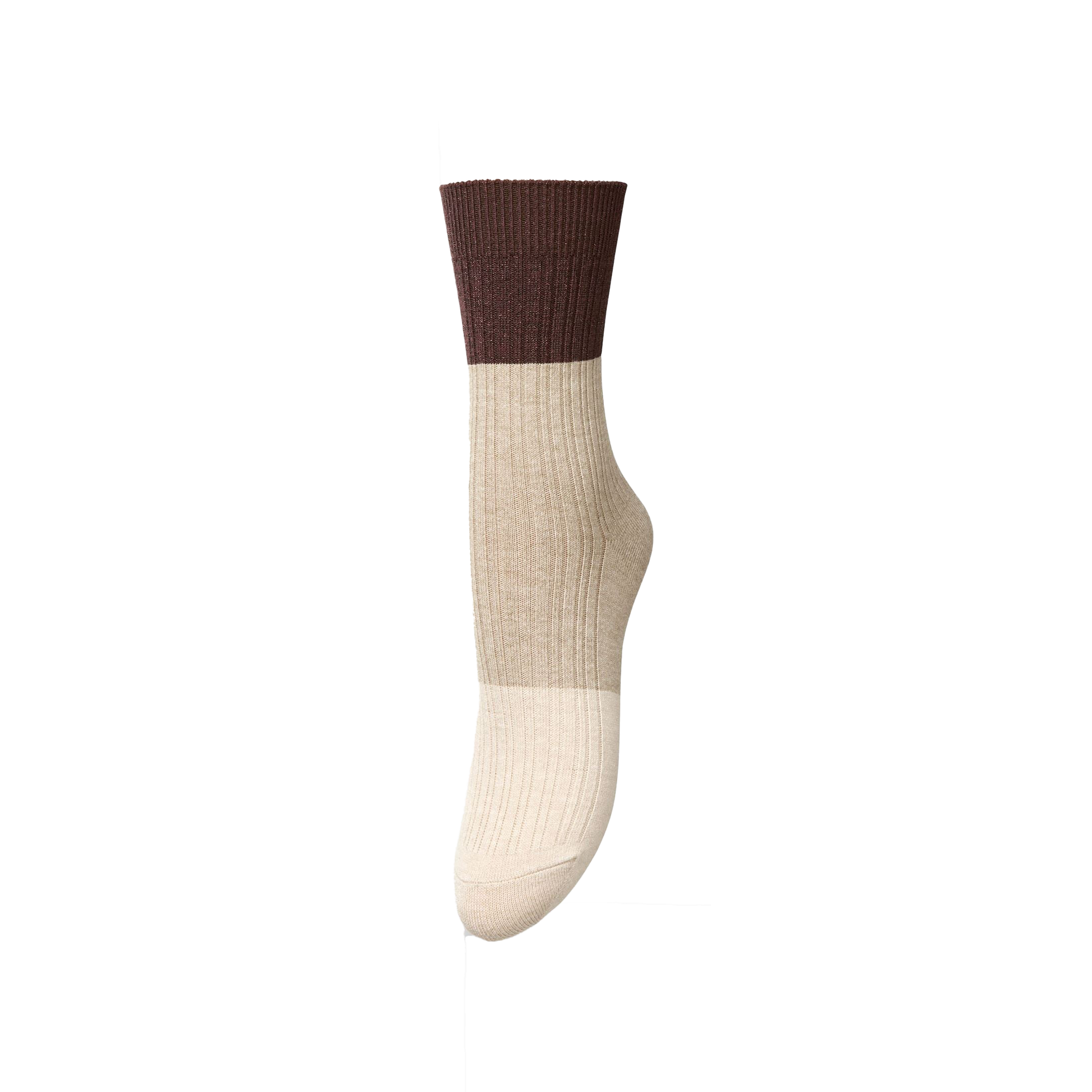 Beck Söndergaard Colourblock Bam Sock, Birch White
