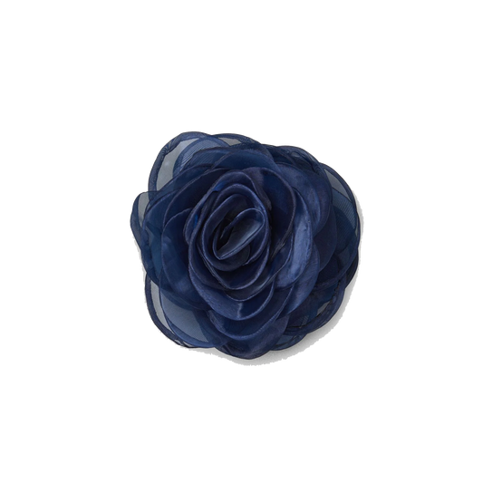 Orchia Flower Hair Claw, Sargasso Sea Blue