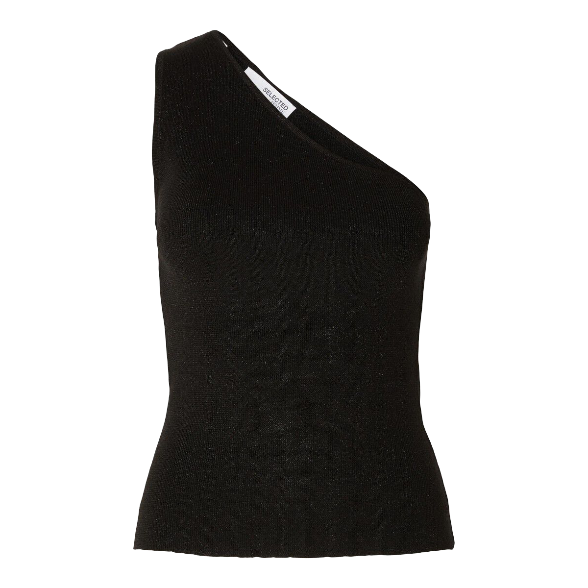 Selected Lura Lurex glimmer top, Black