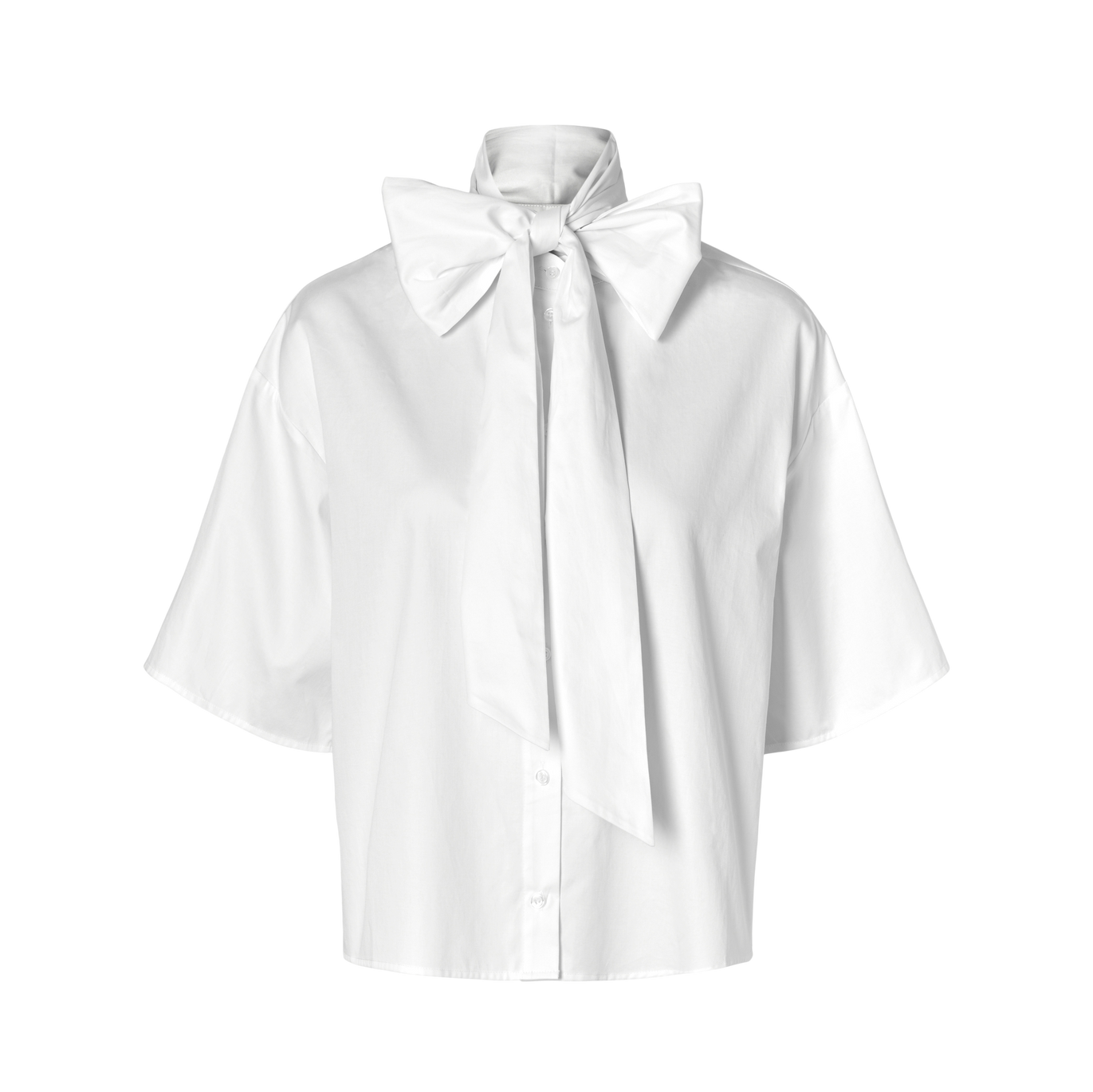 Selected Juno 3/4 Bow Shirt, Bright White