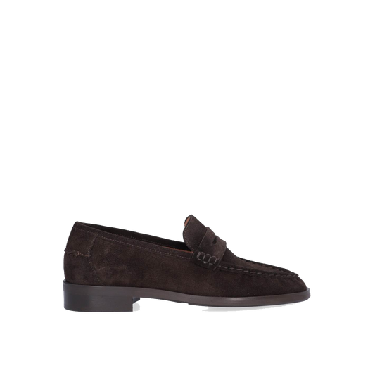 Billi Bi A9680 Loafer i mørkebrunt ruskind, Babysilk