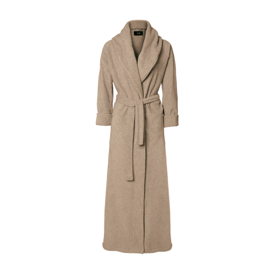 Karmameju Mount Everest Fleece Bathrobe, Beige