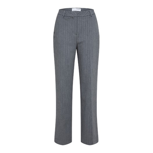 Selected Myla Pants Stripe, Medium Grey Melange